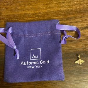 14K Gold Automic Gold bee charm for chain